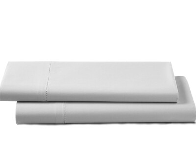 KASSATEX Fine Linens LISSE KING Silver PILLOWCASE Set 300 TC Tencel BEDDING NEW
