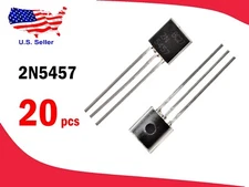2N5457 (20pcs) N-Channel TO-92 JFET Transistor(BC27) - Free & Fast ship.
