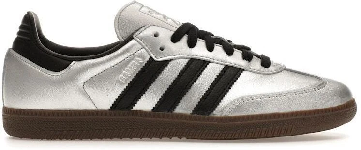 adidas Samba Silver Metallic Black Gum W for sale | eBay