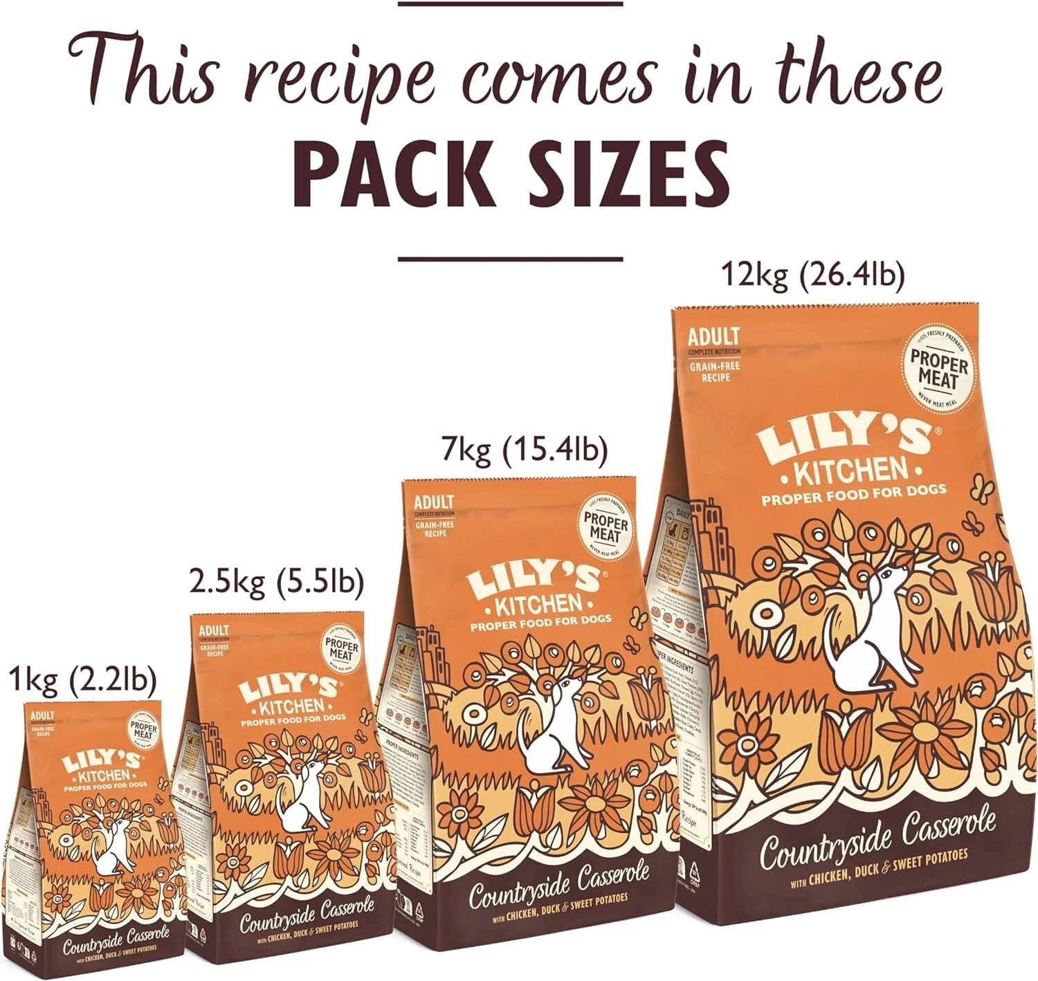 Lily’s Kitchen Adult Dry Dog Food Natural Ingredient Supper Nutrition Grain Free