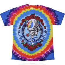 GRATEFUL DEAD-NEVER DEAD-SYF-TIE DYE T-SHIRT S-M-L-XL-2X,3X,4X Garcia,Wier,Lesh