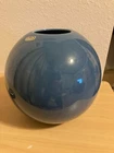 Vintage 1980's Haeger Sphere Vase, Large, Blue