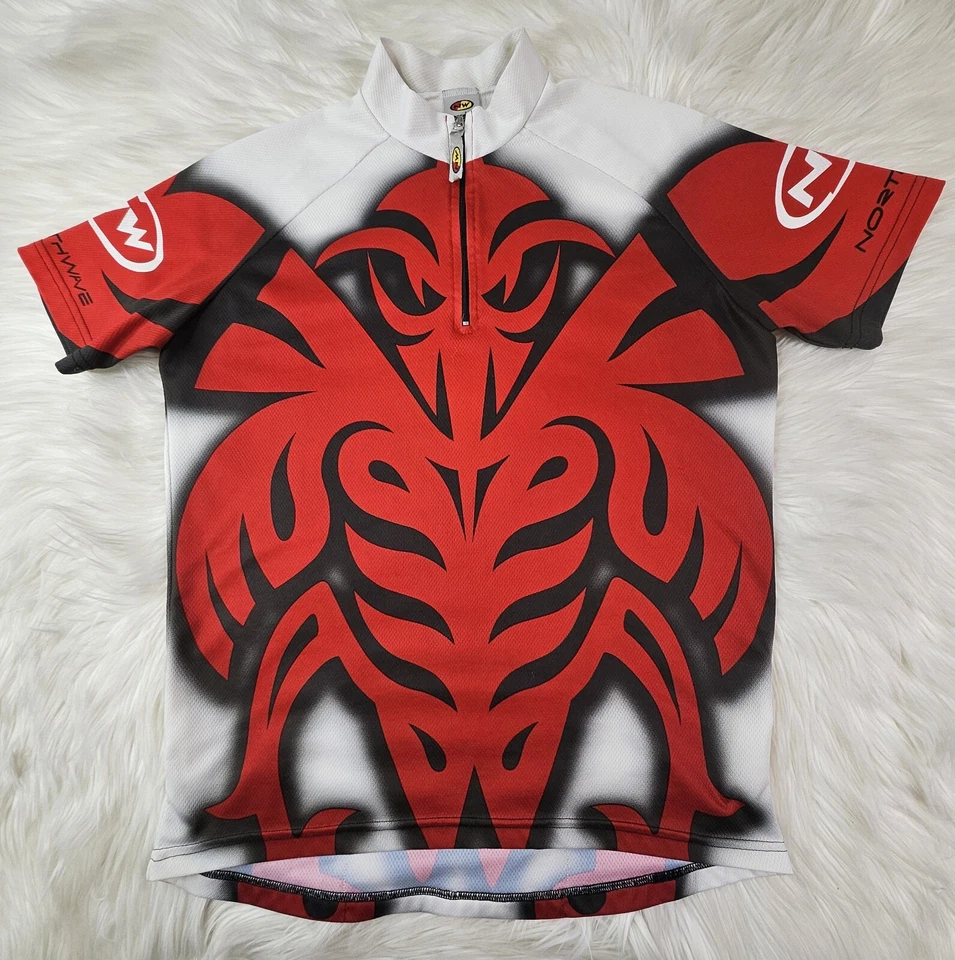 Jersey de ciclismo Northwave talla (L) gráfico para hombre rojo blanco  Foto 3 de 4