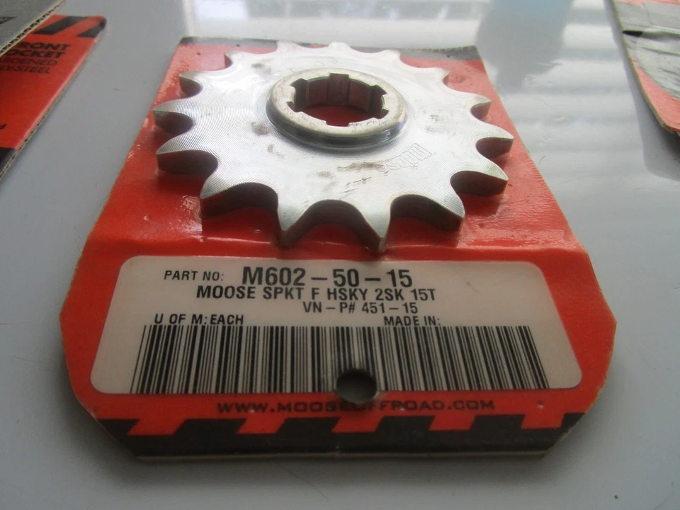 Nuevo piñón delantero Moose Racing para KTM HSKY 2SK 15T M602-50-15 Foto 3 de 4