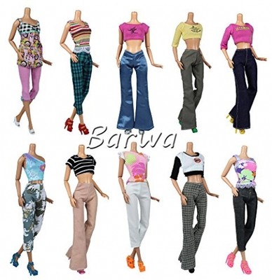 5 Set Blouse Trousers Pants Outfit Casual Wear Handmade for 11.5/" Clothes LOT