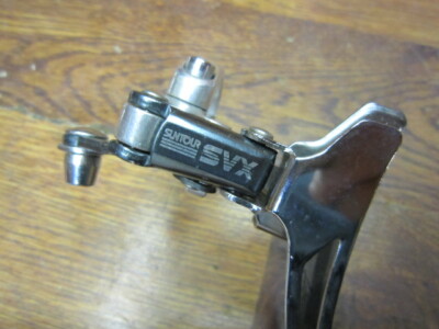 Dérailleur avant vintage Suntour SVX, 28,6 mm à serrer, double, tirette