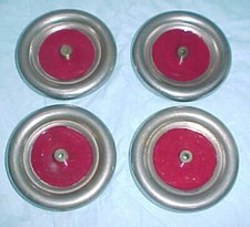 1933 -38 A C GILBERT ERECTOR parts MH 3 inch DISK WHEELS 4 pcs TYPE 1 NICKEL