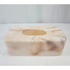 Faux Marble Vintage Plastic Acrylic Tissue Box Holder Cover