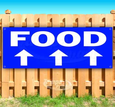 FOOD Advertising Vinyl Banner Flag Sign Many Sizes ARROW