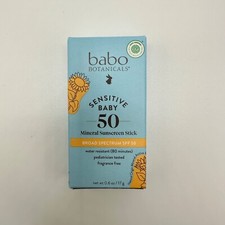 New-Babo Botanicals Sensitive Baby Mineral Sunscreen Stick SPF50 -0.6oz/17g