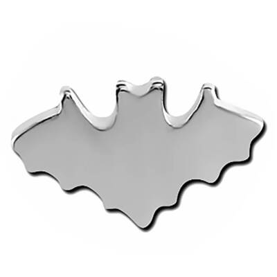 Fledermaus Stahl für Schaft 1,6mm Innenschraube oder Microdermal