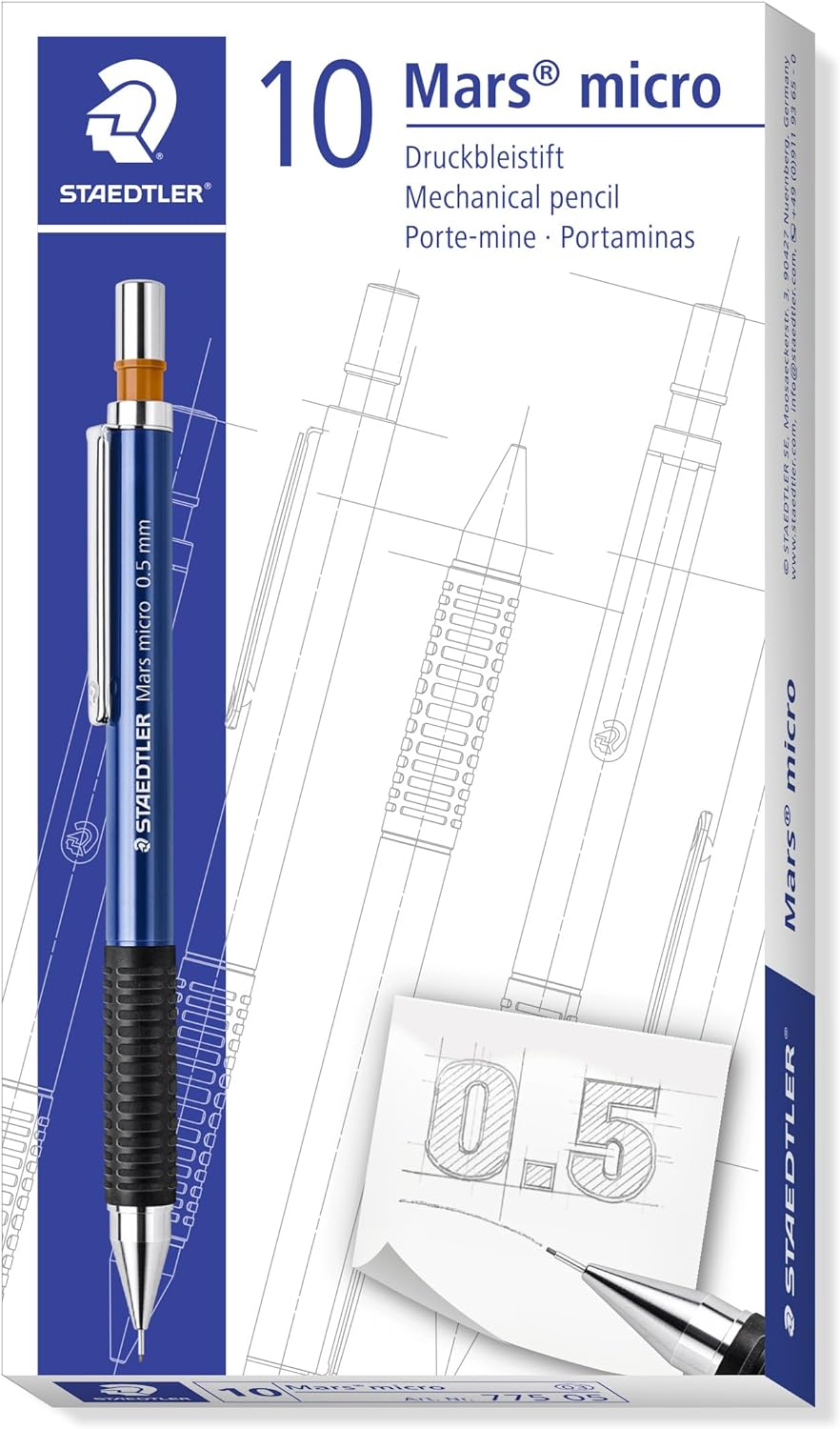 Mars Micro Precision Retractable Mechanical Pencil for Writing, Drawing, Enginee