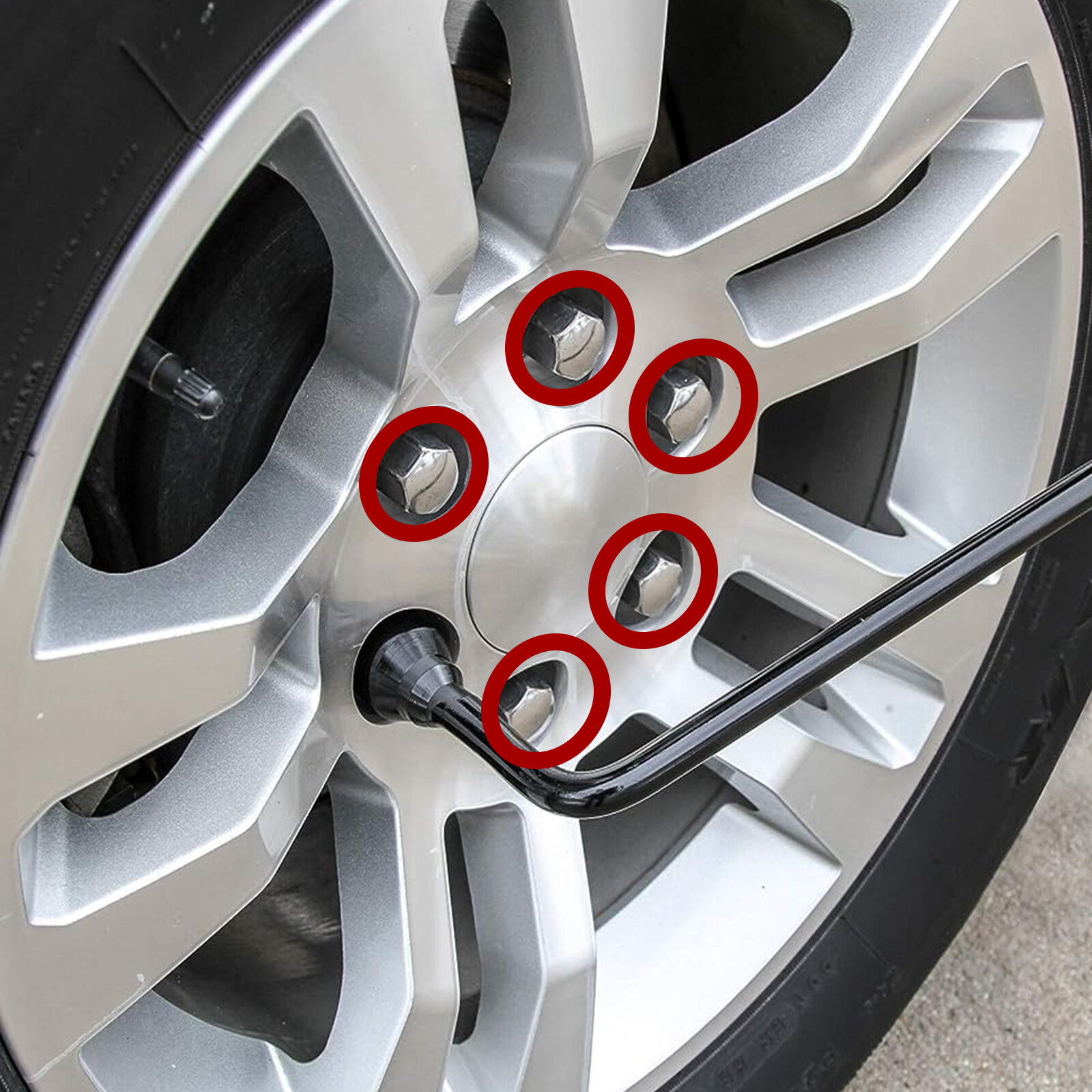 16x WHEEL NUTS FORD (M12x1.5) ALLOY CHROME TAPERED SEAT 19MM HEX BOLT