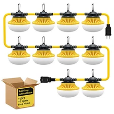 50/100ft Construction String Lights LED Industrial Grade For Construction Sites