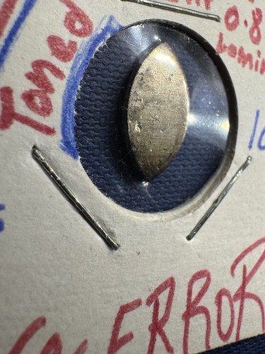 blank planchet Silver Dime Elliptical Clip Welght 0.8 Gms Laminación Rare Error - Picture 5 of 9