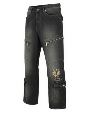 Off-White C/O Virgil Abloh Gothic Au Skate Herren Jeans W32 Schwarz Neu F25