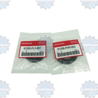 2PCS 91205-PL3-B01 & 91206-PHR-003 Drive Axle Seal For Honda For Civic For Acura