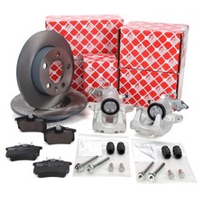 febi Bremsscheiben Beläge 2x Bremssattel Ø 38mm für VW GOLF 4 A3 8L1 LEON hinten