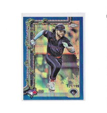 2025 Topps Chrome Baseball Bo Bichette Holiday Blue Refractor Insert/#HC45/#D199