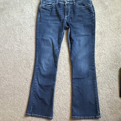 Apt. 9 Women s Bootcut Jeans Dark Wash Blue Stretch 5-Pocket Denim Size 14