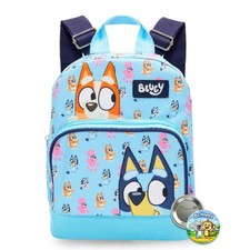 Bluey Mini Backpack - 10" Deluxe Canvas Bluey Backpack with Front Pocket and ...