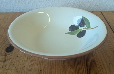 Porzellan Schale - Made in Italy - mit Oliven verziert - La primula