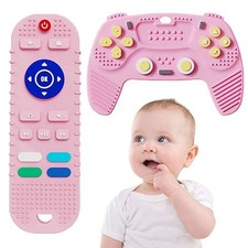Silicone Baby Teething Toy - Remote Control Game Controller for Babies 6-12 Mont