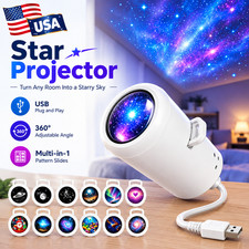 HD Star Projector Galaxy Ocean Night Light USB Ceiling Lamp Plug  Play