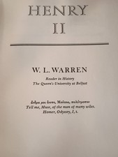 Henry II by W. L. Warren Reader in History, The Queen's Uni at Belfast