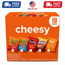 Frito-Lay Cheesy Snack Chips Variety Pack, 18 Count Multipack Box New
