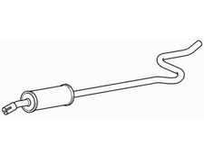 EuroFlo Centre Exhaust Silencer for Vauxhall Crossland X B12XE 1.2 2017-2019