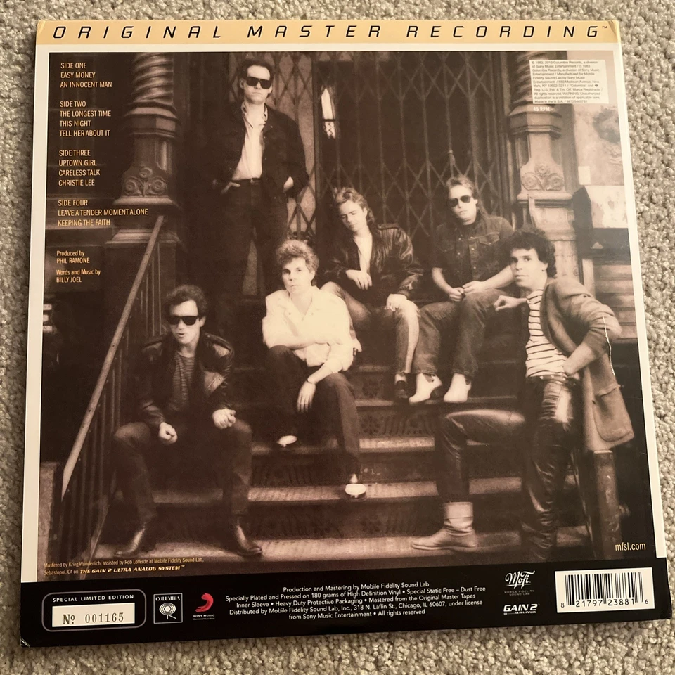BILLY JOEL INNOCENT MAN NM 2 x Vinyl LP 2013 Mobile Fidelity  MFSL 2-388 # 1165 - Image 2 of 4