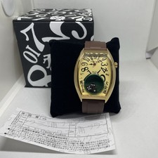 Frank Miura King Macao Dice Watch Gold Tonneau Funny Japanese Parody Gift