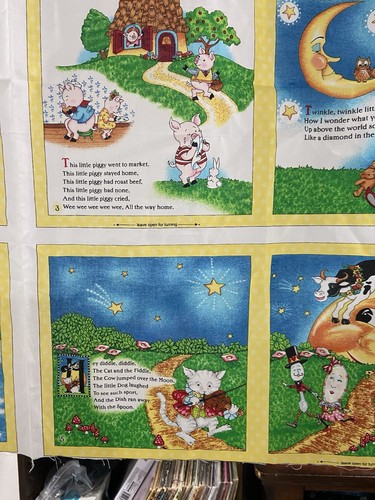 Panel de libro de cuentos de tela Mary Engelbreit Mother Goose Vol 1 SIN CORTAR - Imagen 6 de 7