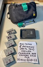 Case Logic CAMERA CASE, NB-7L batts x5, charger + mini-pod for Canon G10 + G12