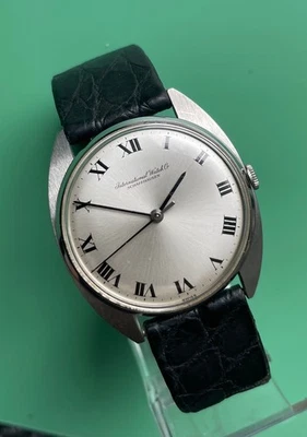 IWC Herrenuhr Stahl, Handaufzug, original Schließe u original IWC Lederband TOP - Bild 1 von 4