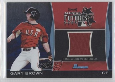 2011 Bowman Draft Futures Game Relics Blue 85/199 Gary Brown #FGR-GB 0f7