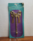 Vintage Solid Brass Lacquered Wall Mount Wreath Hanger 8.25"