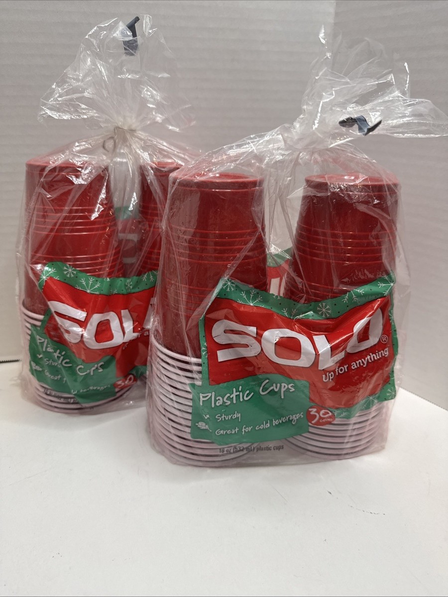 Red Solo Cup Cold Plastic Party Cups 18 Ounce 2 Packs Of 30 New | eBay