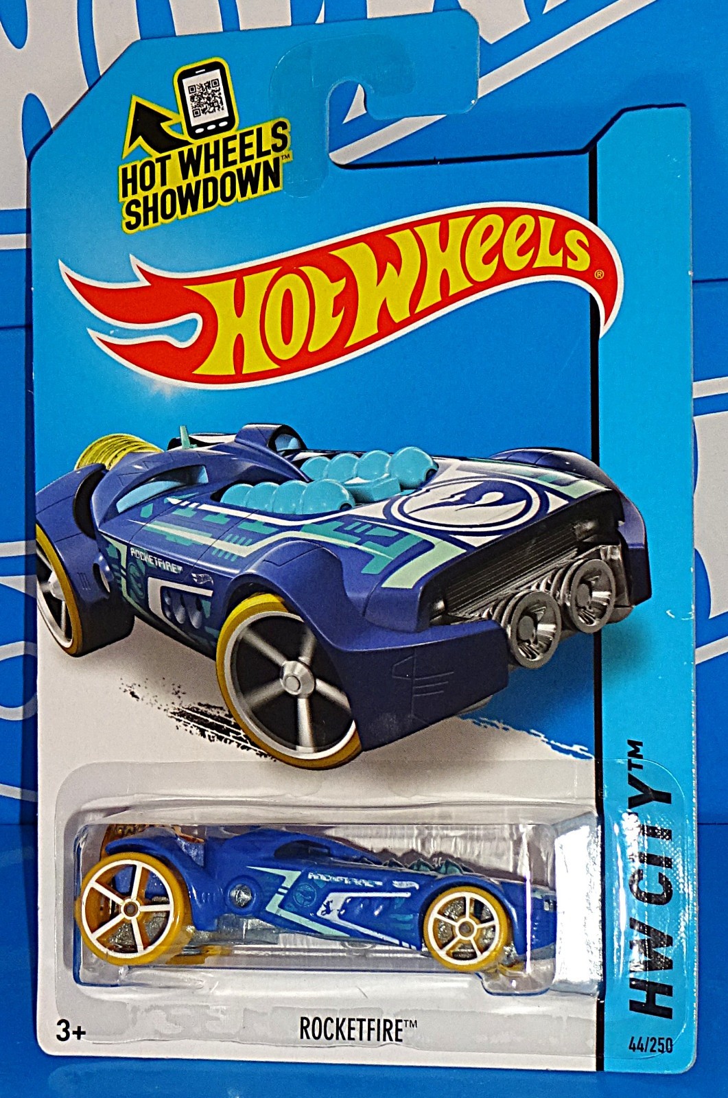 Hot Wheels 2015 Treasure Hunt HW Space Team #44 Rocketfire Blue w/ OH5SPs
