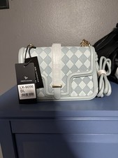 American Bee Bluish Gray Crossbody Purse Vegan NICE NWT 