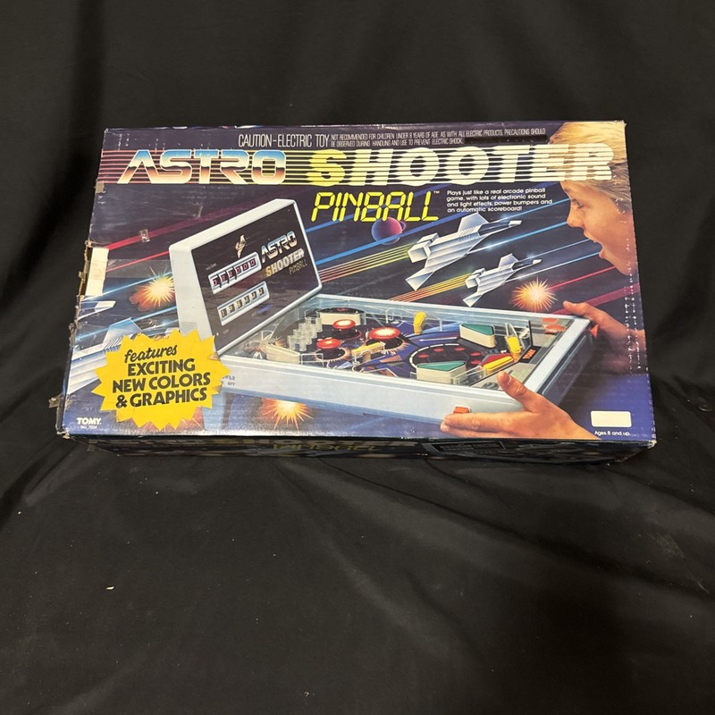 Vintage 1983 TOMY Astro Shooter Pinball Machine # 7024 + Original Box WORKS