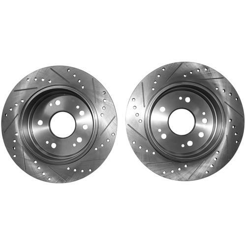 282mm Drilled & Slottd Brake Rotors for Honda CR-V 2002 2003 2004 L4 2.4L Rear - Picture 8 of 17