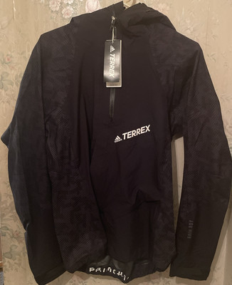 Adidas Terrex Techrock Primeknit RAINRDY Anorak Jacket Black Womens S NWT HH8919