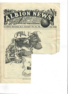 West Bromwich Albion v Millwall 03/11/1945