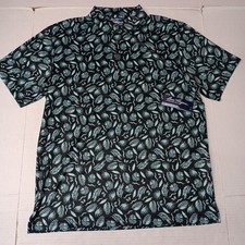 Ben Hogan Performance Polo Shirt Men's Size M 38/40 Floral Print Fabric UPF 15