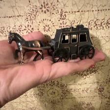 Vintage Cast Iron Horse Drawn Carriage Toy for Boys  Girls Age 17 Years  Up