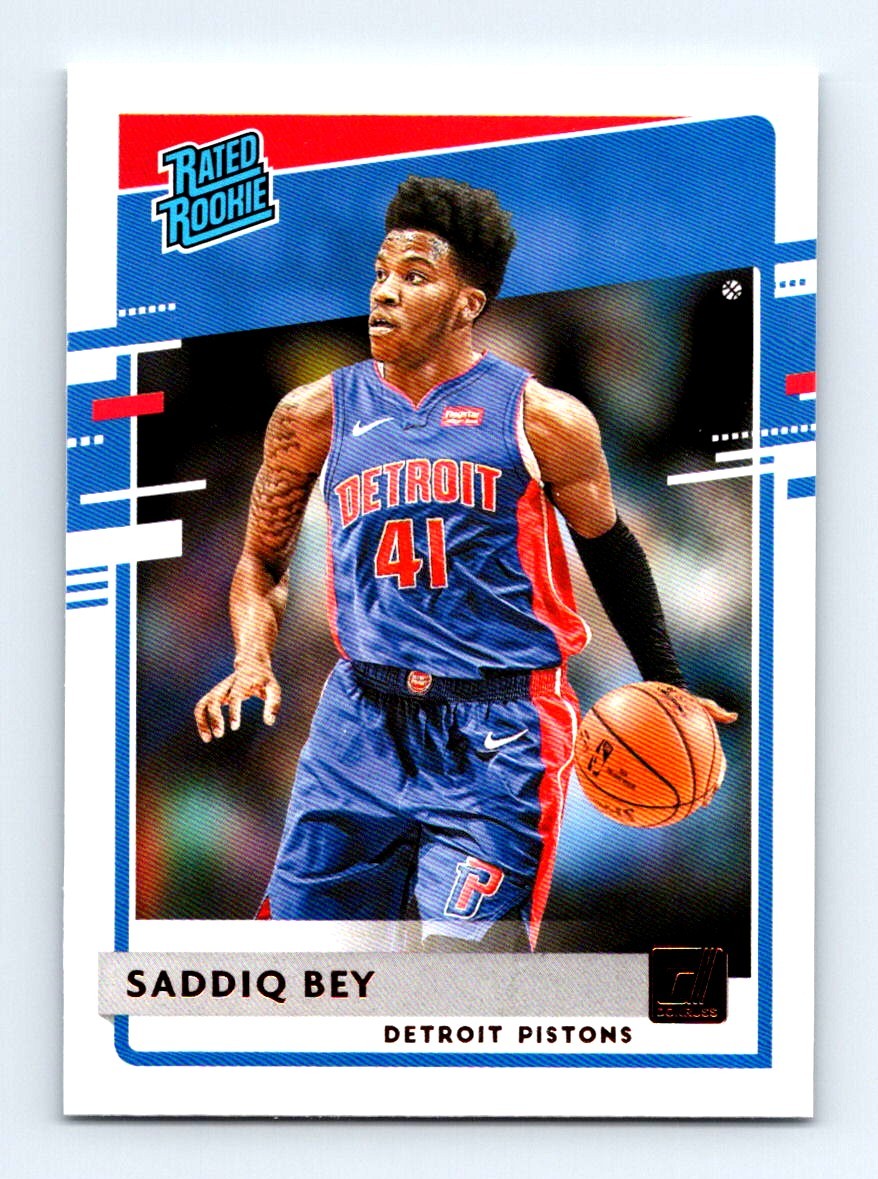 #210 2020-21 Donruss Rated Rookie Saddiq Bey RC Pistons