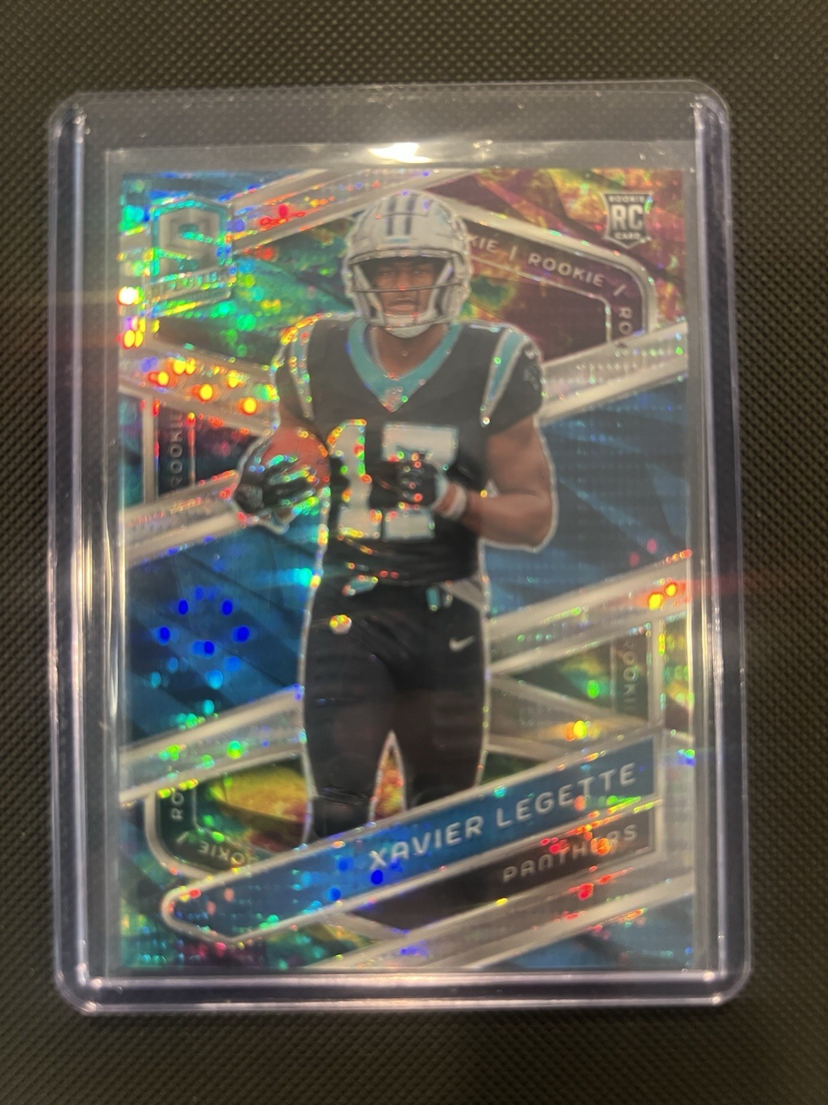 2024 Panini Spectra Xavier Legette #125 Panthers Celestial Prizm /99 (RC)