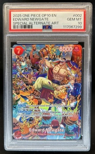 2025 One Piece Royal Blood OP10 Edward.Newgate Special Alt Art #ST15-002 PSA 10